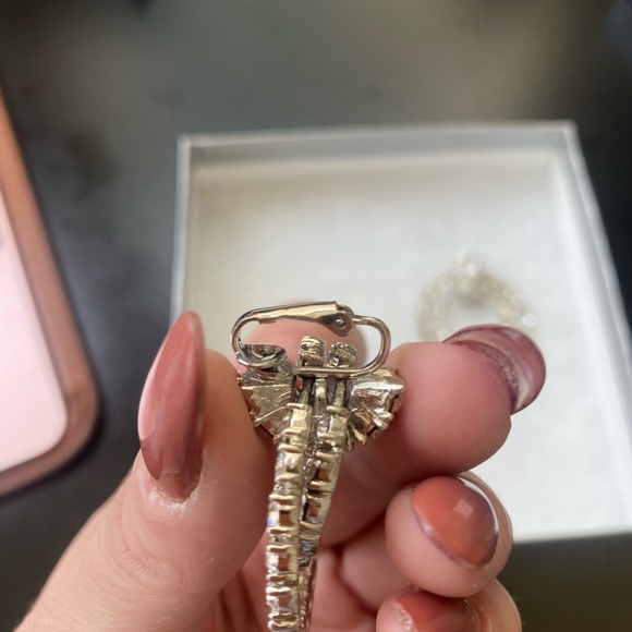 Kenneth Jay Lane Crystal Double Door Knocker Drop Earrings - Picture 4 of 4